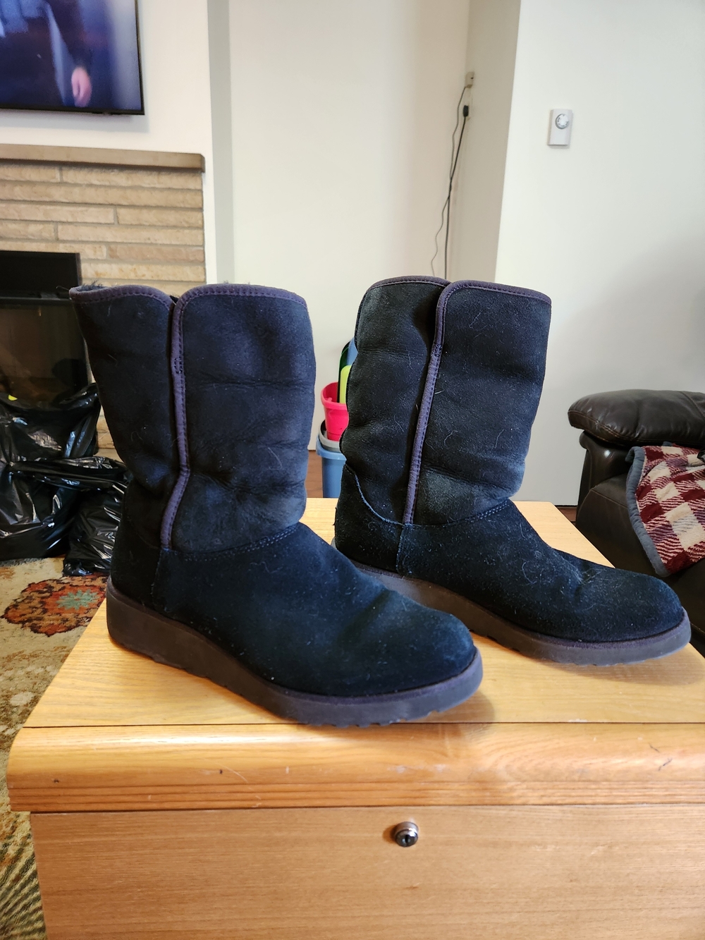 Women’s UGG Black Suede Mid-Calf Boots